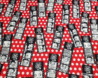 Character Flannel Fabric - Betty Boop - By the yard - 100% Cotton Flannel