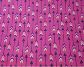 Flannel Fabric - Arrows Pink - By the yard - 100% Cotton Flannel