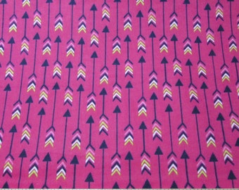 Flannel Fabric - Arrows Pink - By the yard - 100% Cotton Flannel
