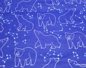 Flannel Fabric - Celestial Bear - By the yard - 100% Cotton Flannel