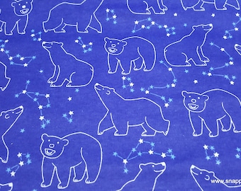 Flannel Fabric - Celestial Bear - By the yard - 100% Cotton Flannel