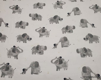 Flannel Fabric - Sweet Elephant Cuddles - By the yard - 100% Cotton Flannel