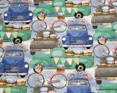 Flannel Fabric - Spring Trucks - By the Yard - 100% Cotton Flannel