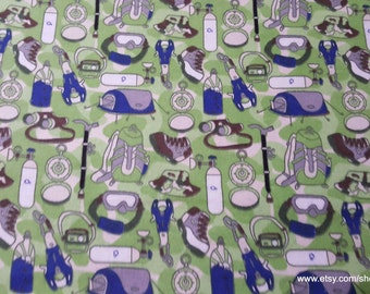 Flannel Fabric - Hiking Green - By the Yard - 100% Cotton Flannel