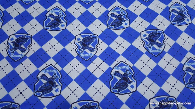 Harry Potter Argyle and Ravenclaw By the yard Character Flannel Fabric 100/% Cotton Flannel