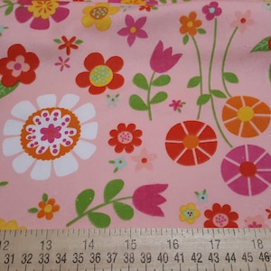 Flannel Fabric Bloom Where You're Planted Main Pink By the yard 100% Cotton Flannel image 4