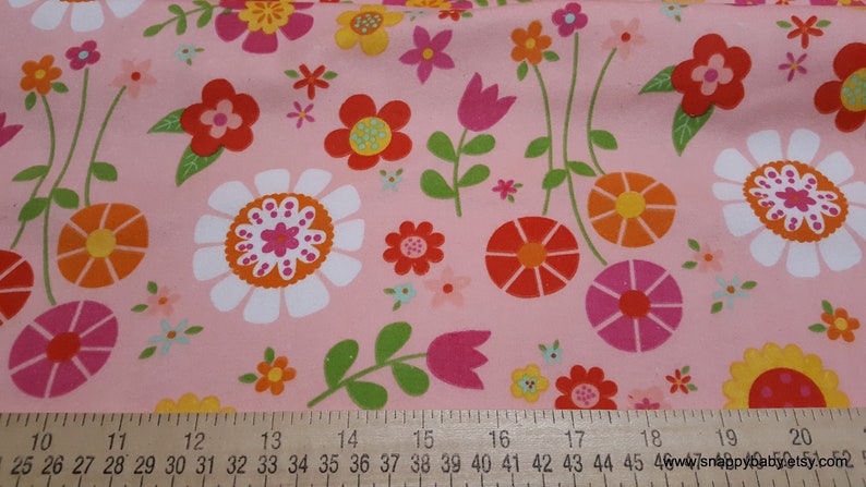 Flannel Fabric Bloom Where You're Planted Main Pink By the yard 100% Cotton Flannel image 4