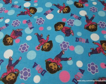 Flannel Fabric - Dora Floral Toss - By the Yard - 100% Cotton Flannel