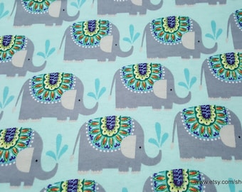 Flannel Fabric - Elephant Shower - By the yard - 100% Cotton Flannel