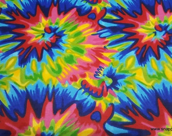 Flannel Fabric - Burst Tie Dye - By the yard - 100% Cotton Flannel