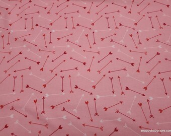 Flannel Fabric - Tossed Arrows Pink - By the yard - 100% Cotton Flannel