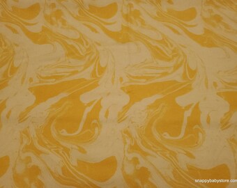 Flannel Fabric - Yellow Tie Dye Swirl - By the Yard - 100% Cotton Flannel