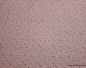 Flannel Fabric - Pink and White Stars - By the yard - 100% Cotton Flannel