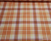 Flannel Fabric - Orange Rust Plaid - By the Yard - 100% Cotton Flannel