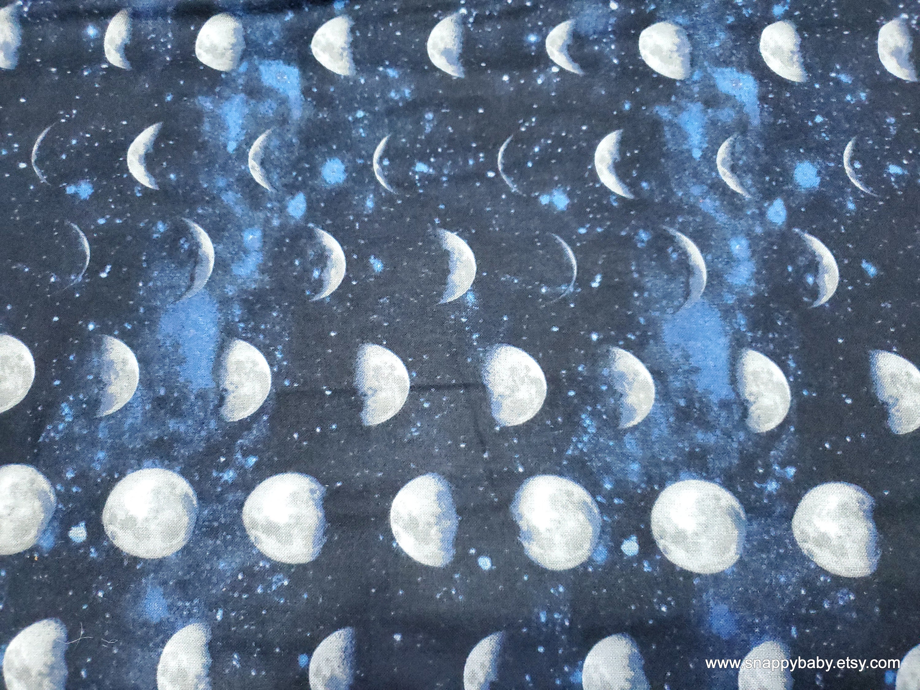 Flannel Fabric Moon Phases by the Yard 100% Cotton | Etsy