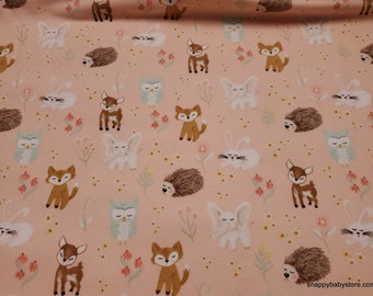 Premium Flannel Fabric - Its a Girl Baby Animals Blush - By the yard - 100% Premium Cotton Flannel