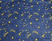 Flannel Fabric - Planets Celestial - By the yard - 100% Cotton Flannel