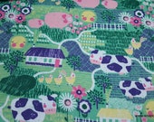 Flannel Fabric - Crops and Farm Animals - By the yard - 100% Cotton Flannel