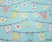 Flannel Fabric - Baby Clothes Line - By the yard - 100% Cotton Flannel