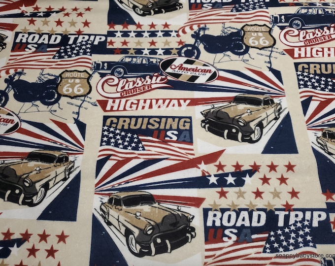 Featured listing image: Flannel Fabric - Summer Living Road Trip - By the yard - 100% Cotton Flannel
