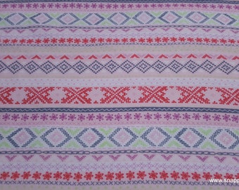 Flannel Fabric - Little Lamb Stripe - By the yard - 100% Cotton Flannel
