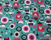 Flannel Fabric - Little Tea Party - 1 yard - 100% Cotton Flannel