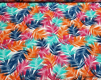 Flannel Fabric - Graphic Multi Leaves - By the yard - 100% Cotton Flannel