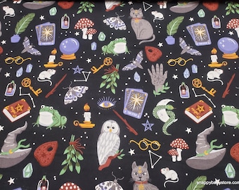 Remnant Flannel Fabric - Magic Icons - Choose your Size - 100% Cotton Flannel