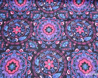 Flannel Fabric - Warm Sunset Medallion - By the yard - 100% Cotton Flannel