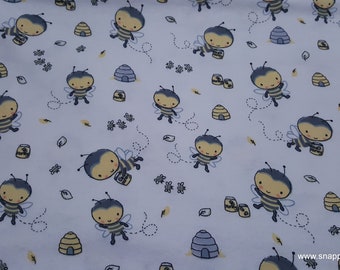 Flannel Fabric - Bee Hive - By the yard - 100% Cotton Flannel