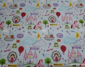 Flannel Fabric - Once Upon a Time Main Light Blue - By the yard - 100% Cotton Flannel
