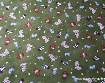 Christmas Flannel Fabric - Frolic in the Snow Premium - By the yard - 100% Premium Cotton Flannel