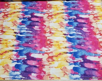 Flannel Fabric - Rainbow Raindrops - By the yard - 100% Cotton Flannel