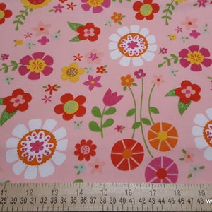 Flannel Fabric Bloom Where You're Planted Main Pink By the yard 100% Cotton Flannel image 2