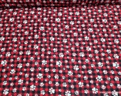 Flannel Fabric - Paws on Red Check - By the yard - 100% Cotton Flannel