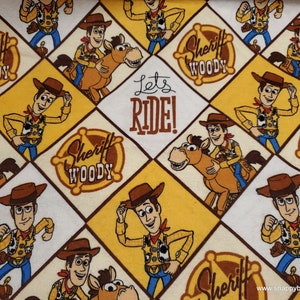 Character Flannel Fabric - Toy Story 4 Sheriff Woody - By the yard - 100% Cotton Flannel