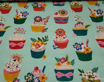 Flannel Fabric - More is More Cupcakes - By the yard - 100% Cotton Flannel