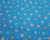 Premium Flannel Fabric - Puppy and Pals Stars on Blue 2-Ply Premium - By the yard - 100% Cotton Flannel