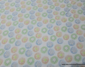 Flannel Fabric - Star Dreams Blue Multi - By the yard - 100% Cotton Flannel