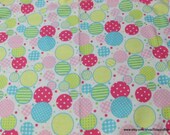 Flannel Fabric - Dotty Circles  - By the yard - 100% Cotton Flannel