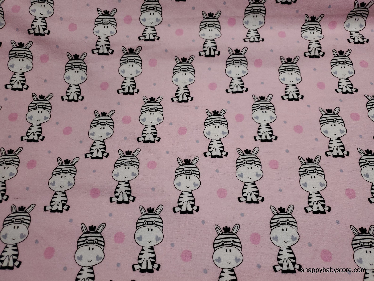 Flannel Fabric Zebra on Pink by the Yard 100 Cotton Etsy