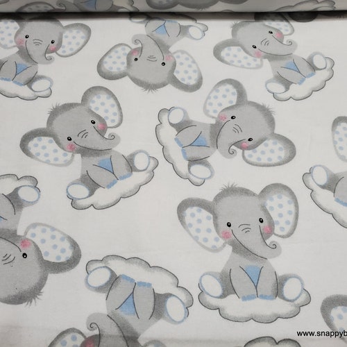 Pink Elephant Fabric Elephant Pink Floral Girl Nursery by Etsy