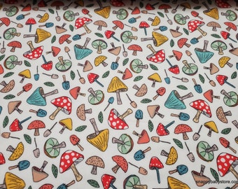 Premium Flannel Fabric - Shroomates Premium - By the yard - 100% Cotton Flannel