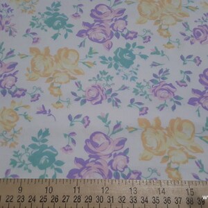 Flannel Fabric Pastel Vintage Floral By the yard 100% Cotton Flannel image 2