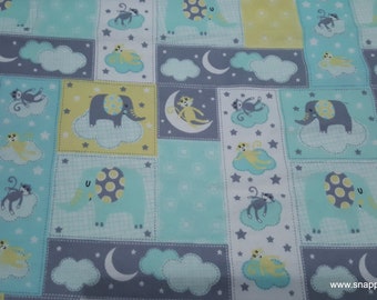 Flannel Fabric - Adventure New Patch Neutral - By the yard - 100% Cotton Flannel