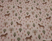 Flannel Fabric - Bigfoot Print Pink - By the yard - 100% Cotton Flannel
