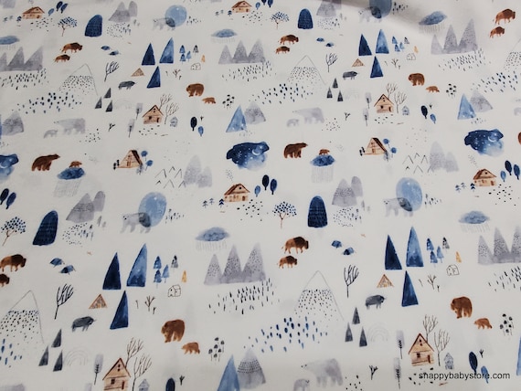 Premium Flannel Fabric Brave Enough Wilderness on White - Etsy