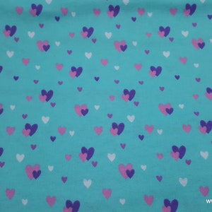 Flannel Fabric Glam Hearts By the Yard 100% Cotton Flannel image 1