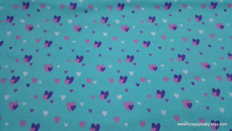 Flannel Fabric Glam Hearts By the Yard 100% Cotton Flannel image 1