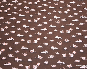 Flannel Fabric - Harmony Farm Hogwash Brown - By the yard - 100% Cotton Flannel